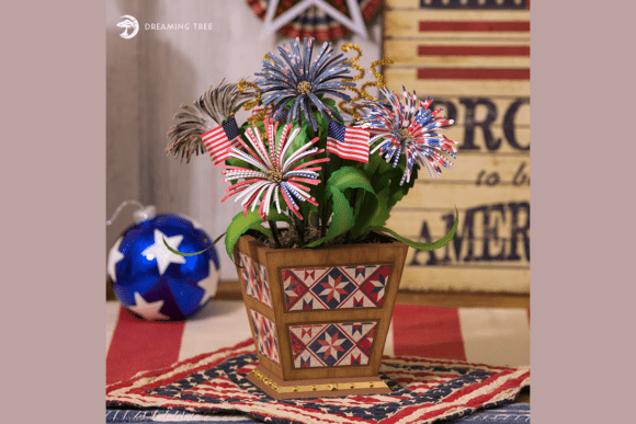 Celebrate in Red, White, and Bloom: A Guide to the Patriotic Floral Planter SVG