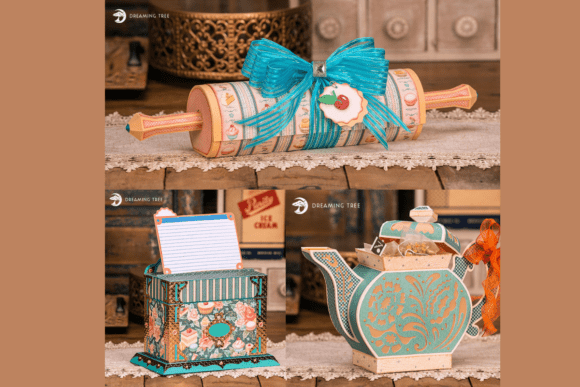 Cozy Kitchen SVG Bundle: Vintage Papercrafts