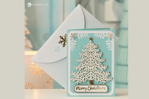 Elegant Frosted Fir Card SVG Guide
