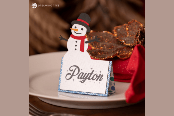 Elevate Your Holiday Table with a Whimsical Snowman Placement Card