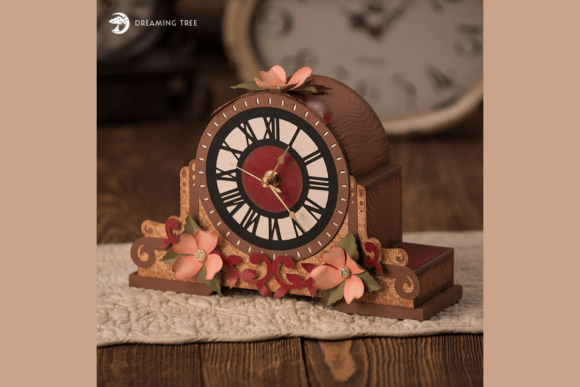 Elevate Your Home Decor with a Handcrafted Dogwood Mantel Clock