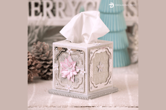 Elevating Holiday Decor with the Poinsettia Tissue Box SVG