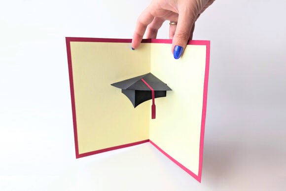 Graduation Cap Pop Up Card SVG & PDF