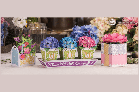 Love You Mom SVG Bundle: Layered Paper Crafts