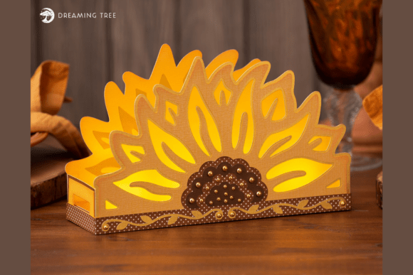Sunflower Centerpiece Luminary SVG